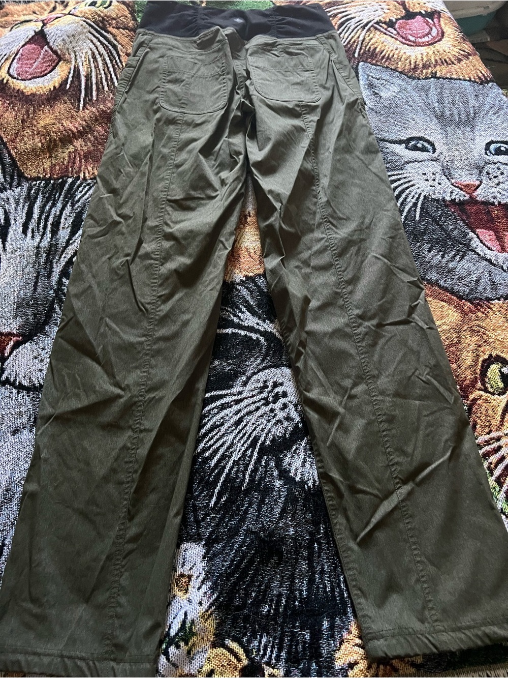 Prana Olive Green Stretch Waist Travel Pants - Picture 2 of 9